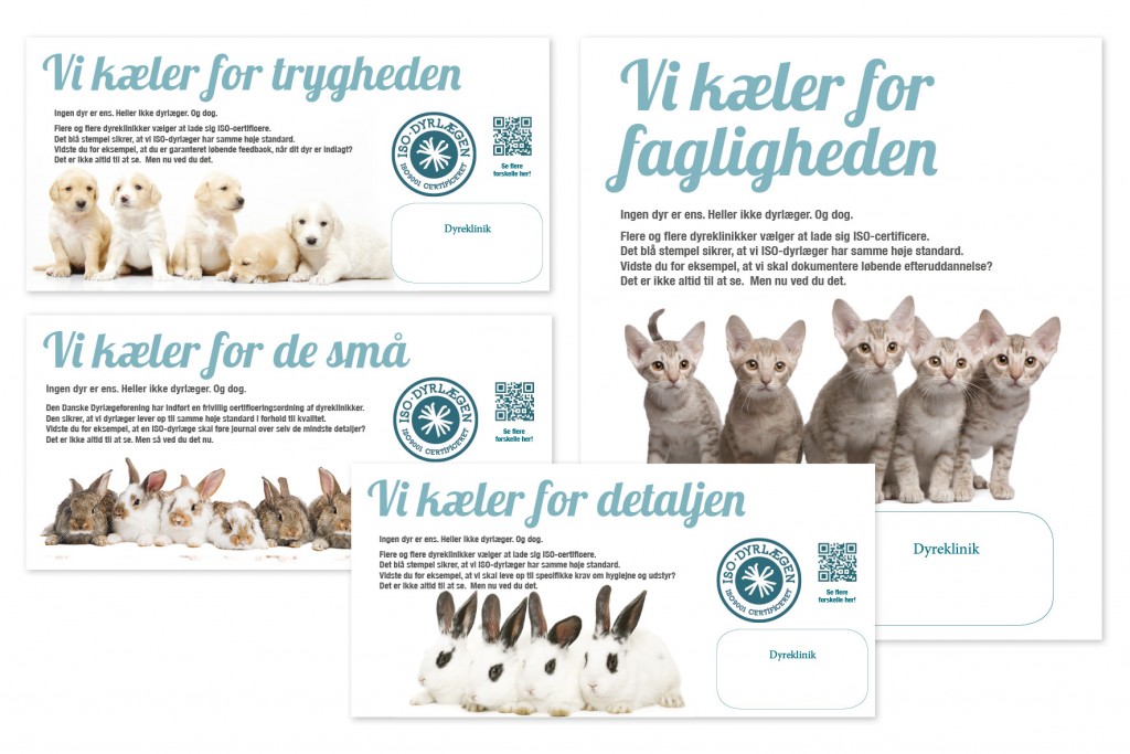 Layout til annonceserie til dyrlægeforening